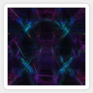 Neon Trippy EDM Festival Rave Pattern Sticker